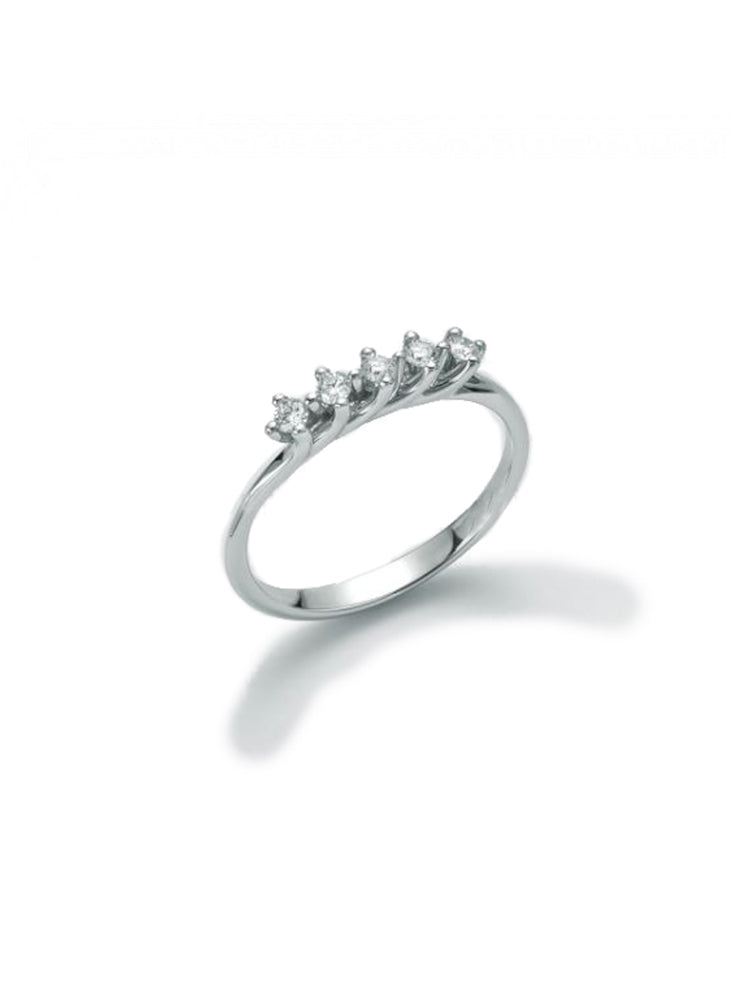 ANELLO DONNA VERETTA IN ORO BIANCO E DIAMANTI MILUNA