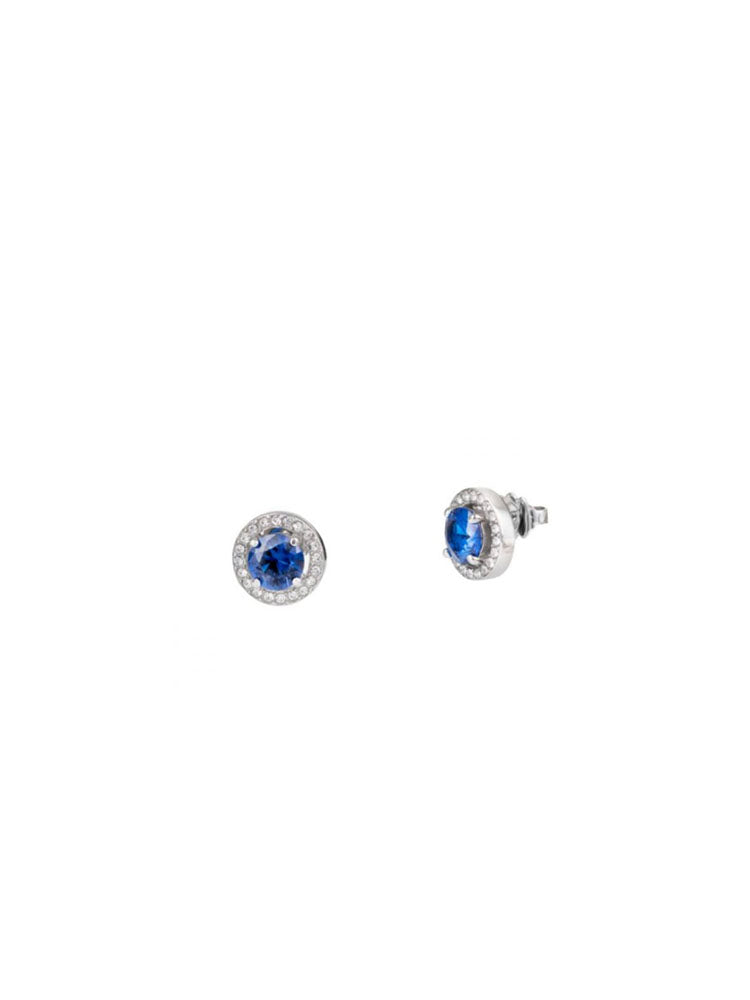 ORECCHINI DONNA IN ACCIAIO CON PUNTO LUCE TONDO BLU LIU JO