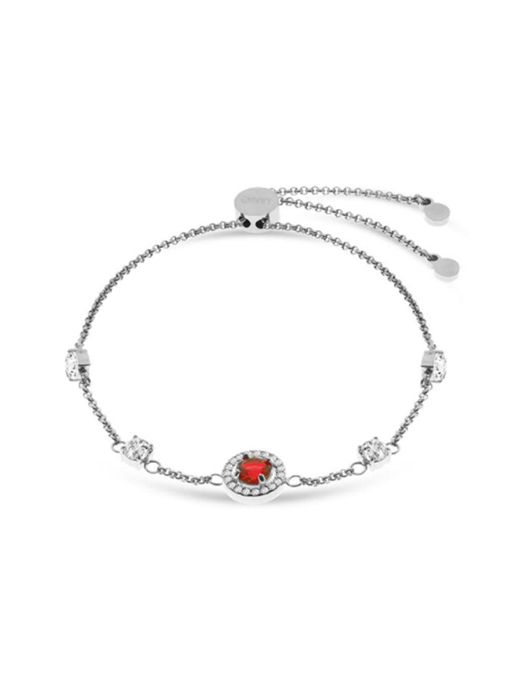BRACCIALE DONNA CON CRISTALLO ROSSA CENTRALE CON CHIUSURA REGOLABILE LIU JO