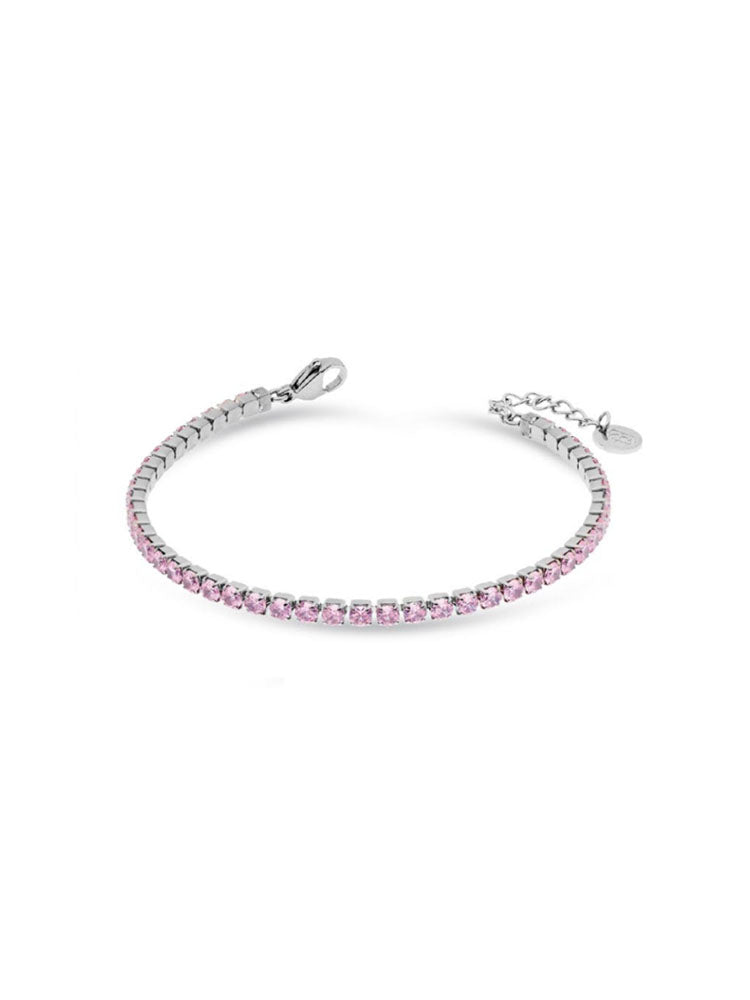 BRACCIALE DONNA TENNIS IN ACCIAIO CON ZIRCONI ROSA LIU JO
