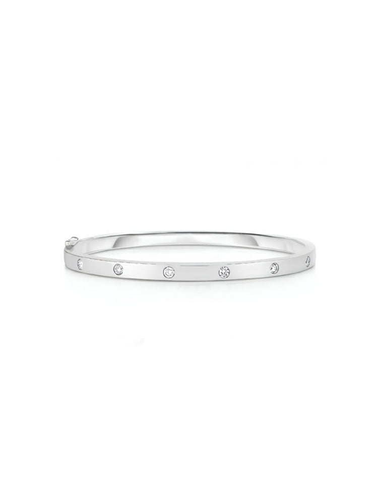 BRACCIALE DONNA RIGIDO IN ACCIAIO CON ZIRCONI BIANCHI LIU JO