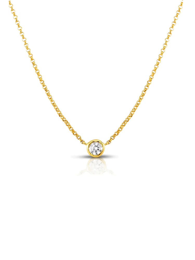 COLLANA DONNA PUNTO LUCE IN ACCIAIO DORATO CON CRISTALLO BIANCO LIU JO