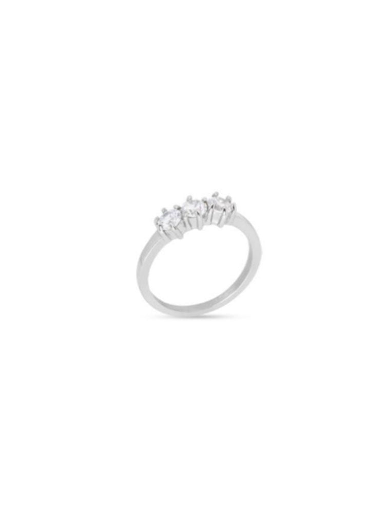 ANELLO DONNA TRILOGY IN ACCIAIO CON CRISTALLI BIANCHI MIS 14 LIU JO