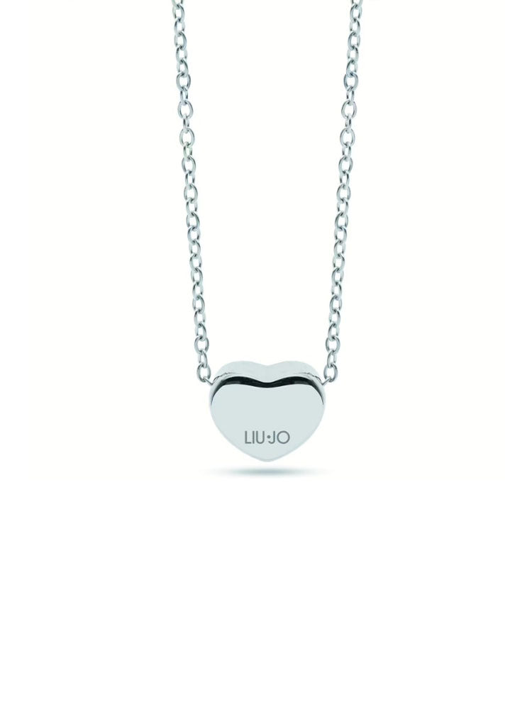 COLLANA DONNA ESSENTIAL IN ACCIAIO A CATENA CON PENDENTE CENTRALE A FORMA DI CUORE LIU JO