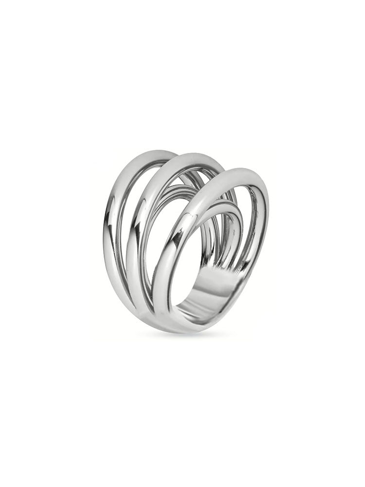 ANELLO DONNA ESSENTIAL IN ACCIAIO COLOR ARGENTO MISURA 14 LIU JO