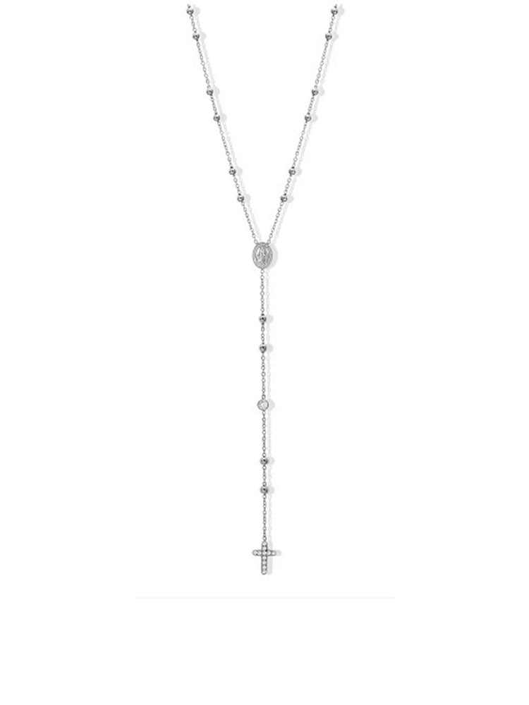 COLLANA DONNA ESSENTIAL CON CROCE IN ACCIAIO COLOR ARGENTO LIU JO