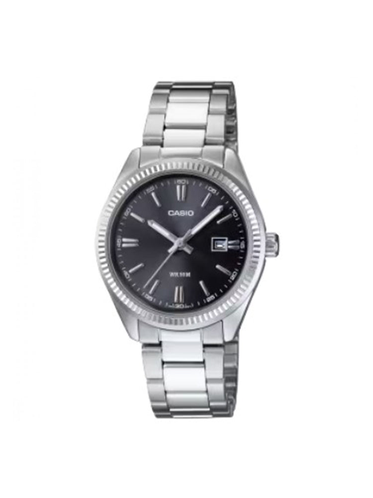 OROLOGIO UOMO SOLO TEMPO IN ACCIAIO CON QUADRANTE NERO CASIO