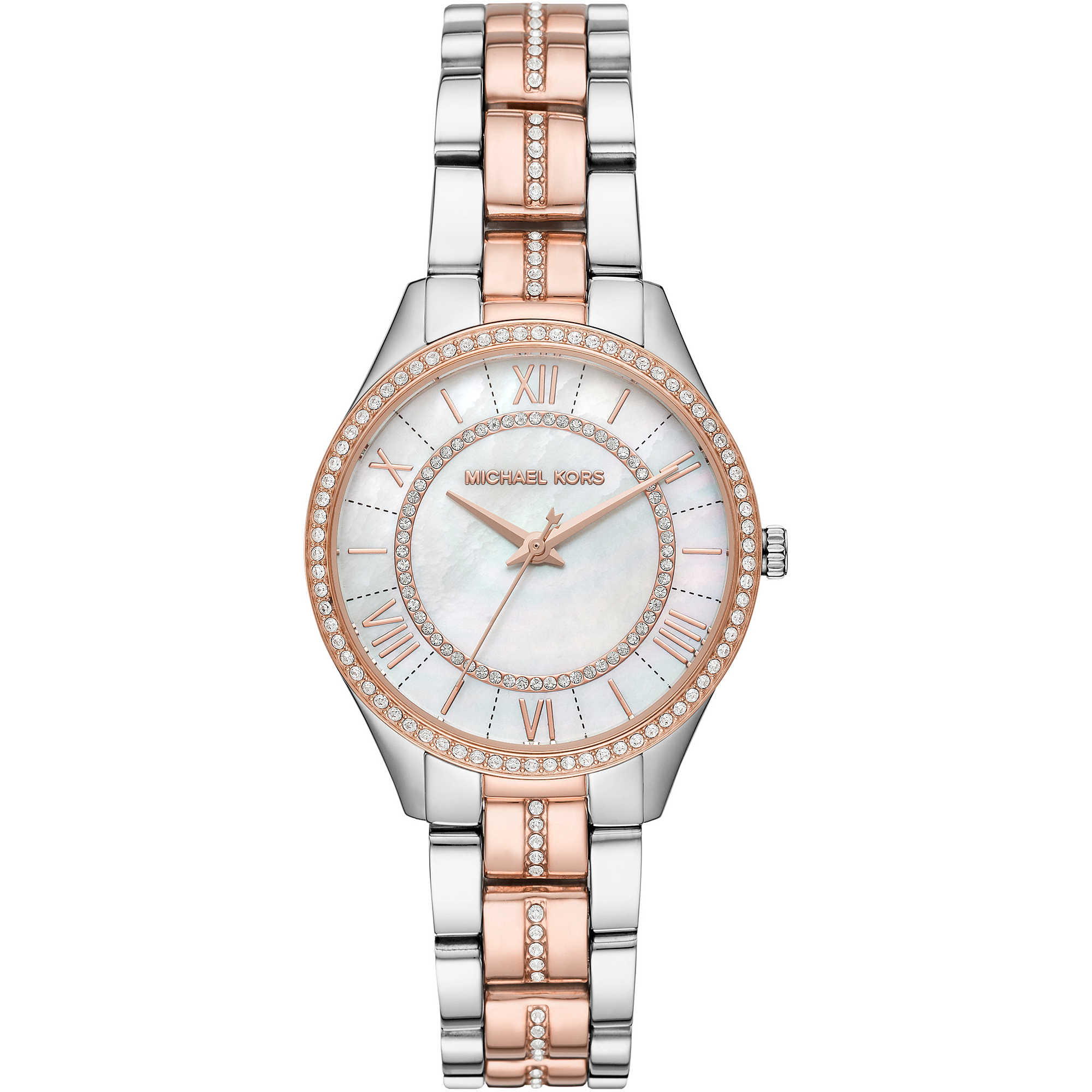 OROLOGIO DONNA SOLO TEMPO IN ACCIAIO BICOLORE SILVER/ROSATO MICHAEL KORS