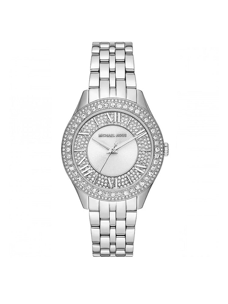OROLOGIO DONNA SOLO TEMPO HARLOWE IN ACCIAIO E CRISTALLI SUL QUADRANTE MICHAEL KORS