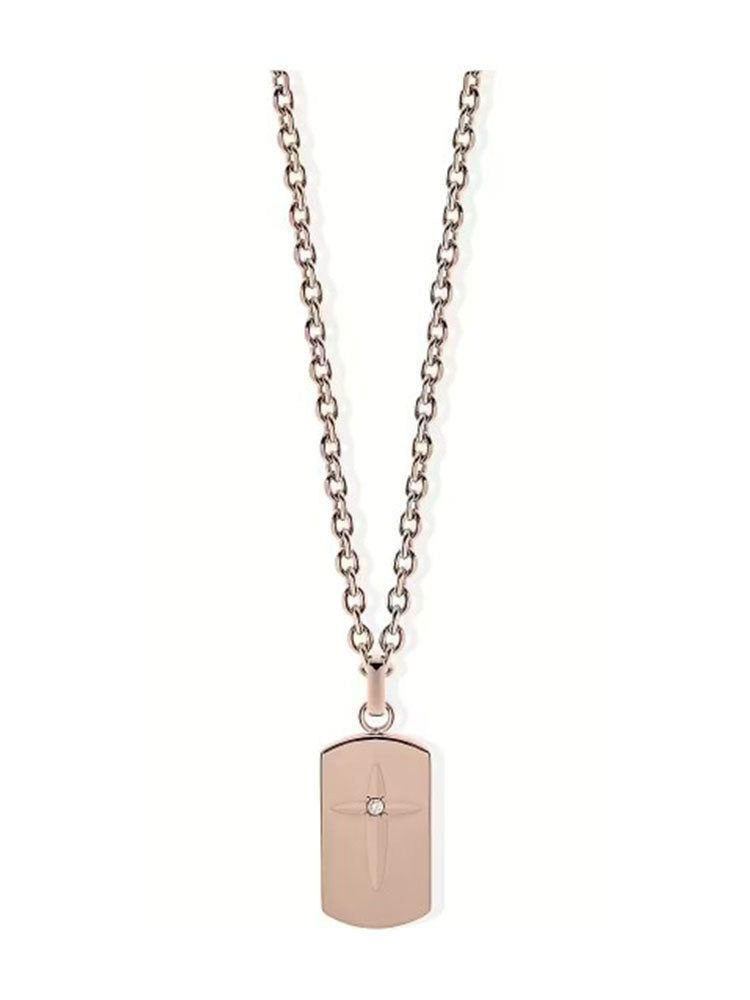 COLLANA UOMO ACCIAIO COLOR ORO ROSA LIU JO