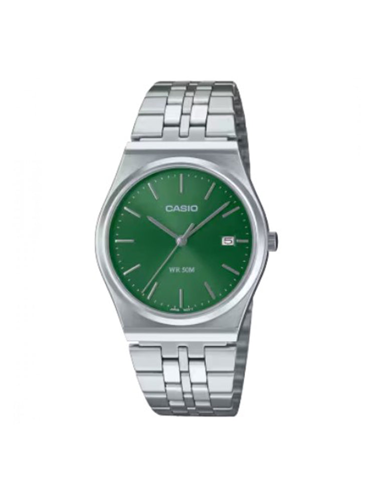 OROLOGIO UOMO IN ACCIAIO SOLO TEMPO CON QUADRANTE VERDE CASIO