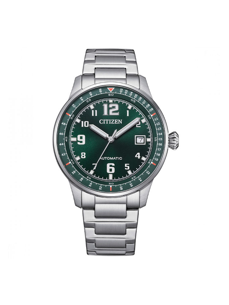 OROLOGIO UOMO MILITARY AUTOMATICO CON QUADRANTE E GHIERA VERDE CITIZEN