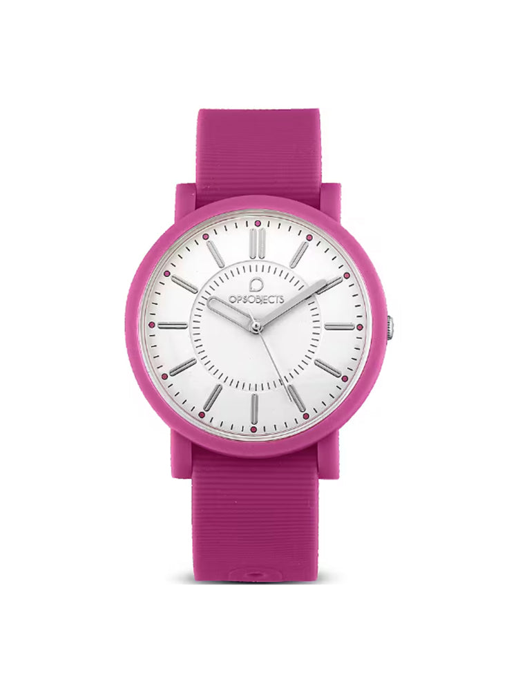 OROLOGIO DONNA IN SILICONE SOLO TEMPO FUCSIA OPS