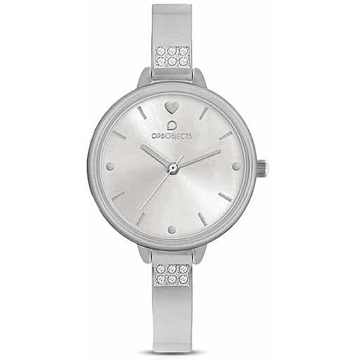 OROLOGIO DONNA SOLO TEMPO IN ACCIAIO SILVER CON CRISTALLI OPS