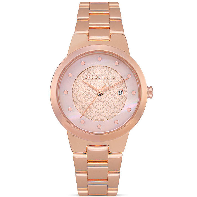 OROLOGIO DONNA SOLO TEMPO IN ACCIAIO ORO ROSA OPS