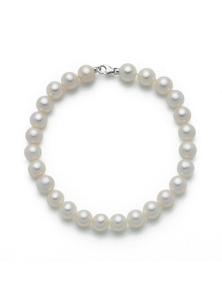 BRACCIALE DONNA DI PERLE BIANCHE MIS 7-7,5 MILUNA