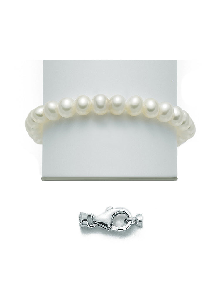 BRACCIALE DONNA DI PERLE BIANCHE MIS 6,5-7 MILUNA