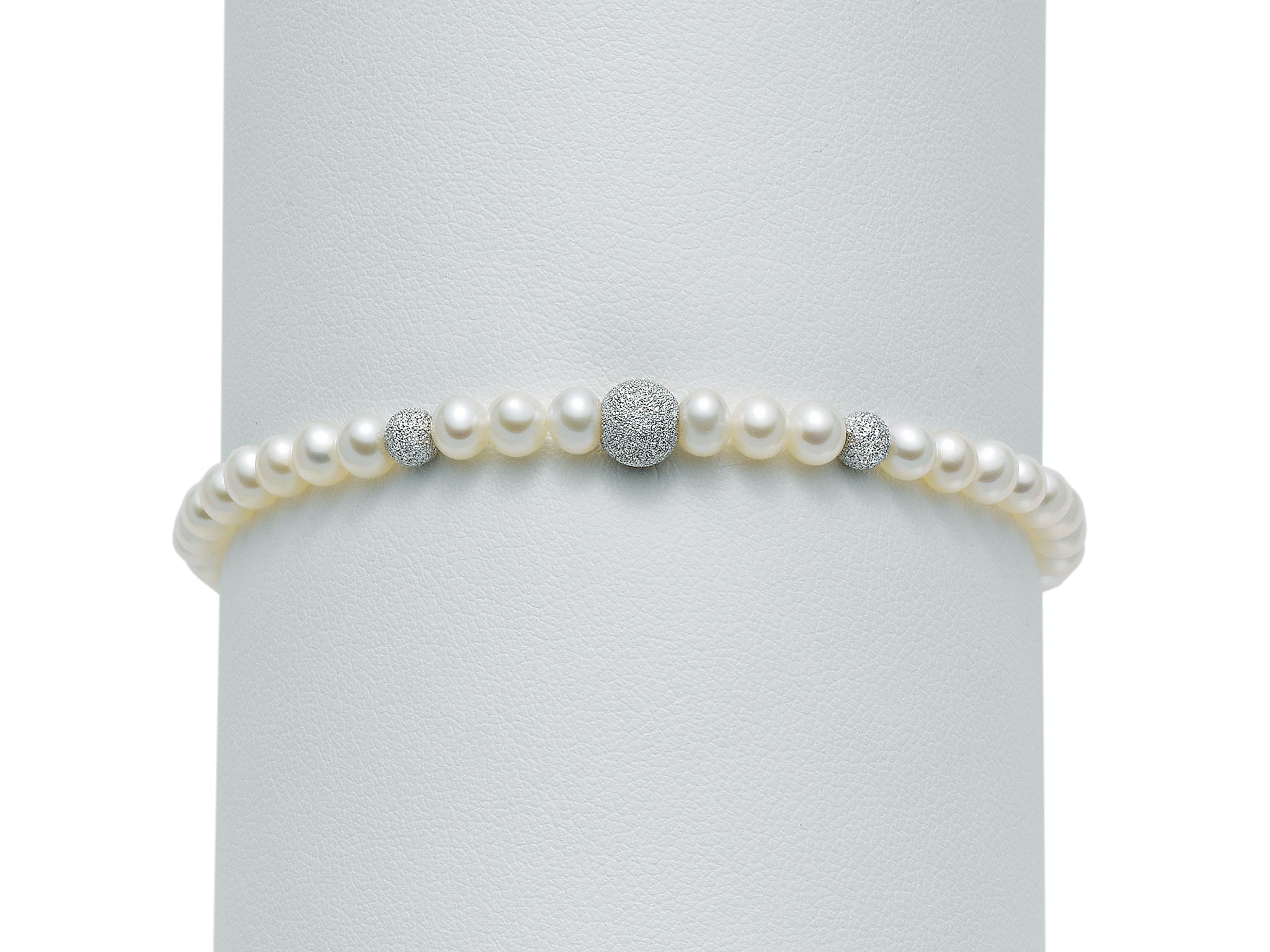 MILUNA BRACCIALE DI PERLE E ORO BIANCO