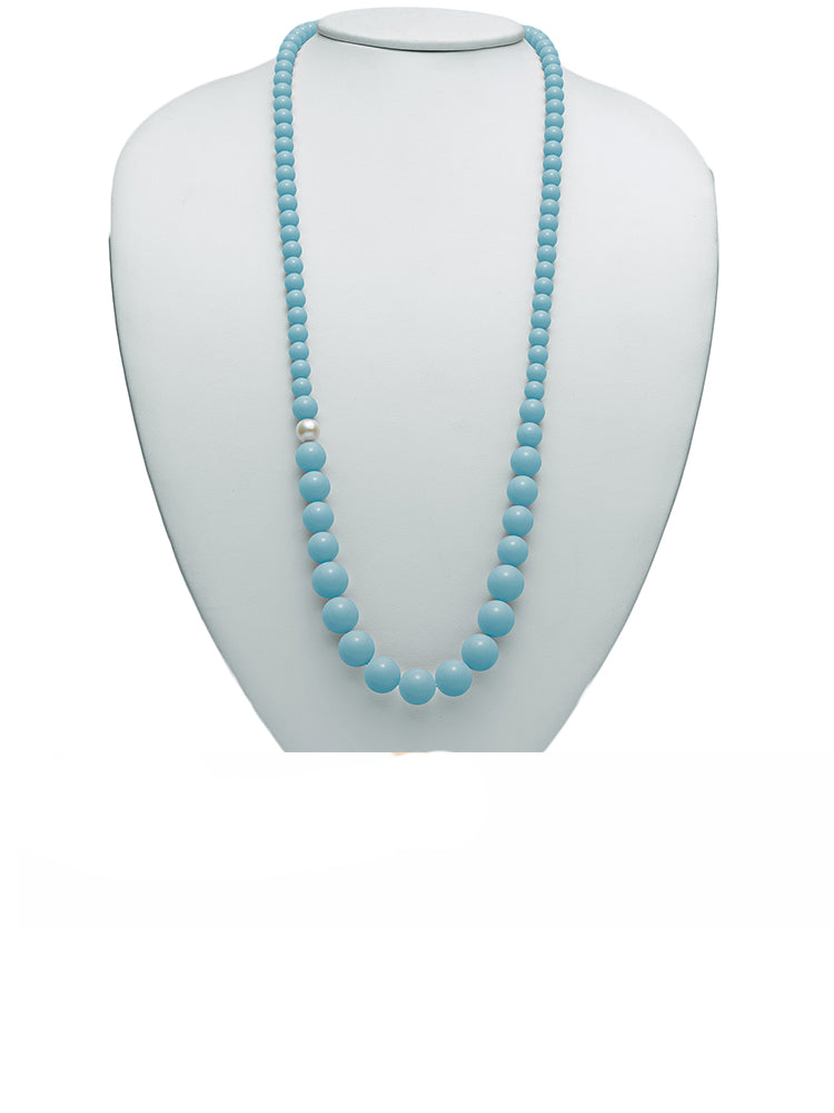 COLLANA DONNA TERRA E MARE DI PERLE TURCHESI MILUNA