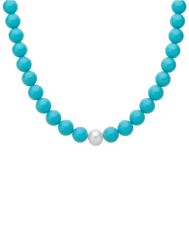 COLLANA DONNA GIROCOLLO DI PERLE IN PASTA DI TURCHESE MILUNA
