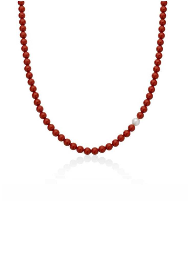 COLLANA DONNA FILO DI PERLE IN PASTA DI TURCHESE MILUNA