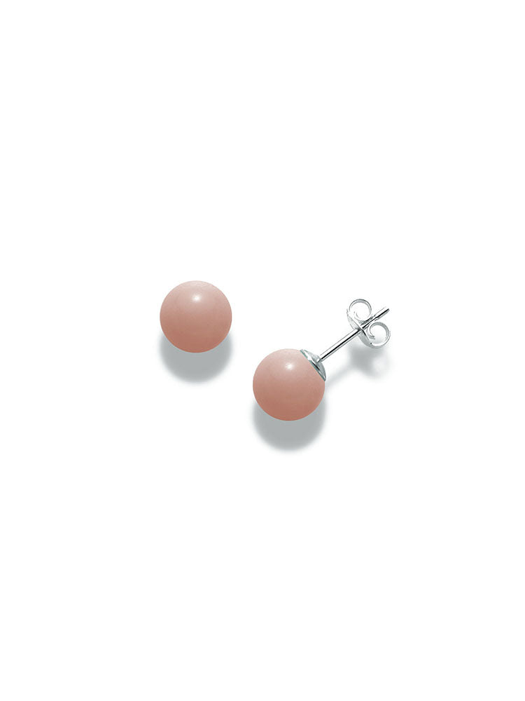 ORECCHINI DONNA A LOBO CORALLO ROSA 9 MM MILUNA
