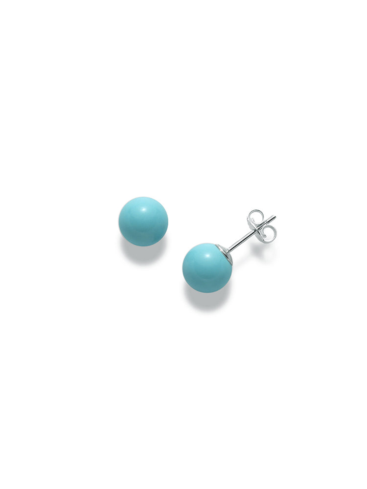 ORECCHINI DONNA DI PERLE A LOBO TURCHESI 7 MM MILUNA