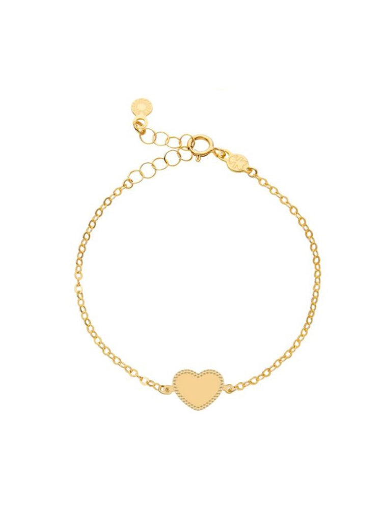 BRACCIALE BIMBA/O IN ORO GIALLO CON CUORE LE BEBE'