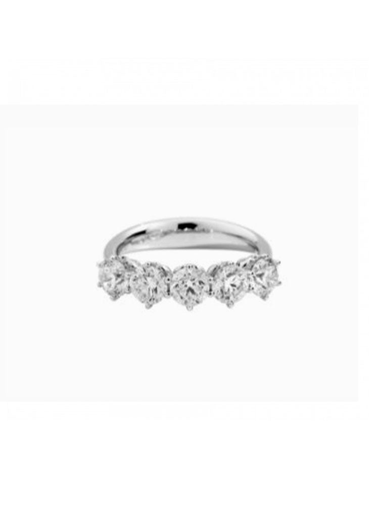 ANELLO DONNA FEDINA 5 PIETRE TAGLIO BRILLANTE IN ORO BIANCO 18 KT E DIAMANTI RECARLO