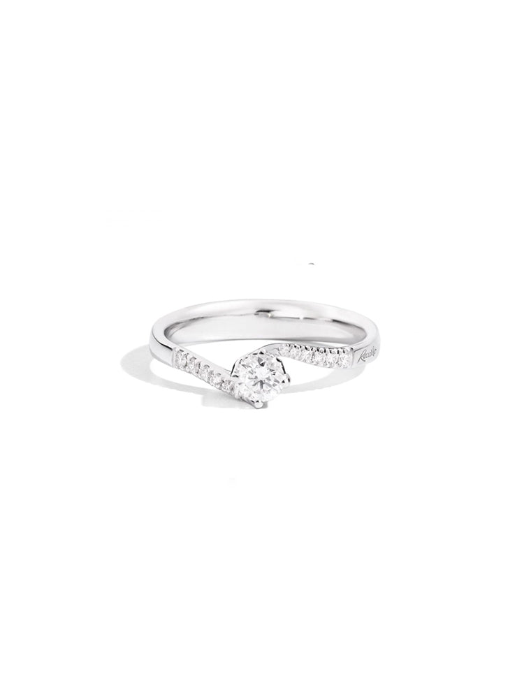 ANELLO DONNA SOLITARIO ANNIVERSARY CON DIAMANTI LATERALI RECARLO