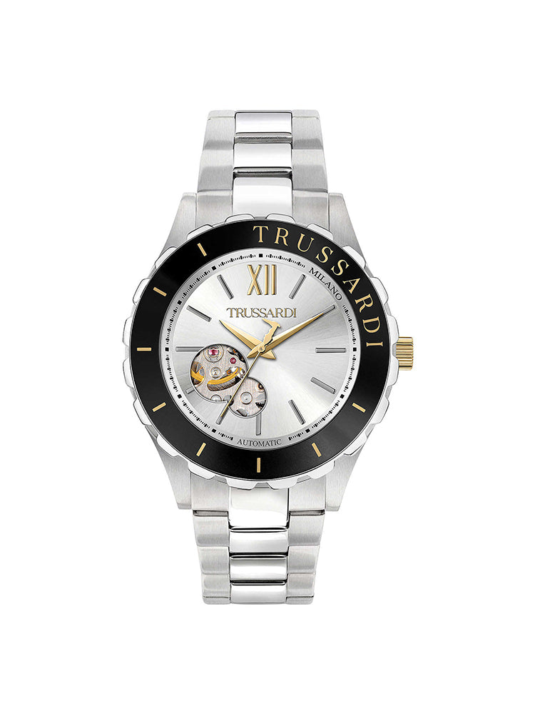 OROLOGIO UOMO AUTOMATICO T- LOGO IN ACCIAIO TRUSSARDI