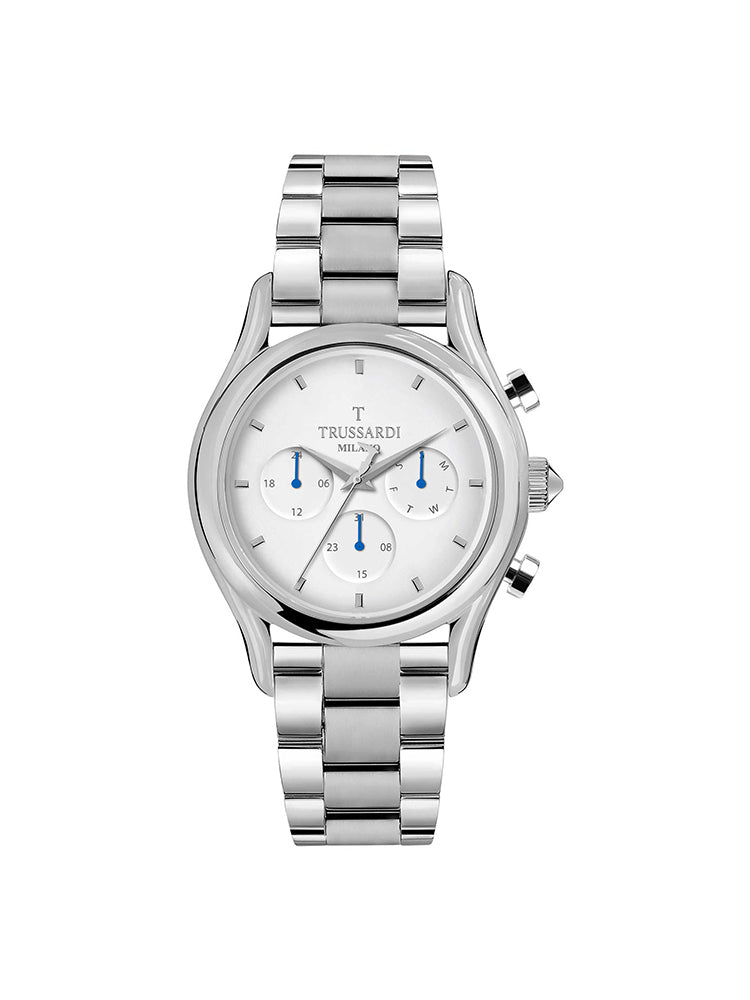 OROLOGIO UOMO MULTIFUNZIONE T- LIGHT IN ACCIAIO TRUSSARDI