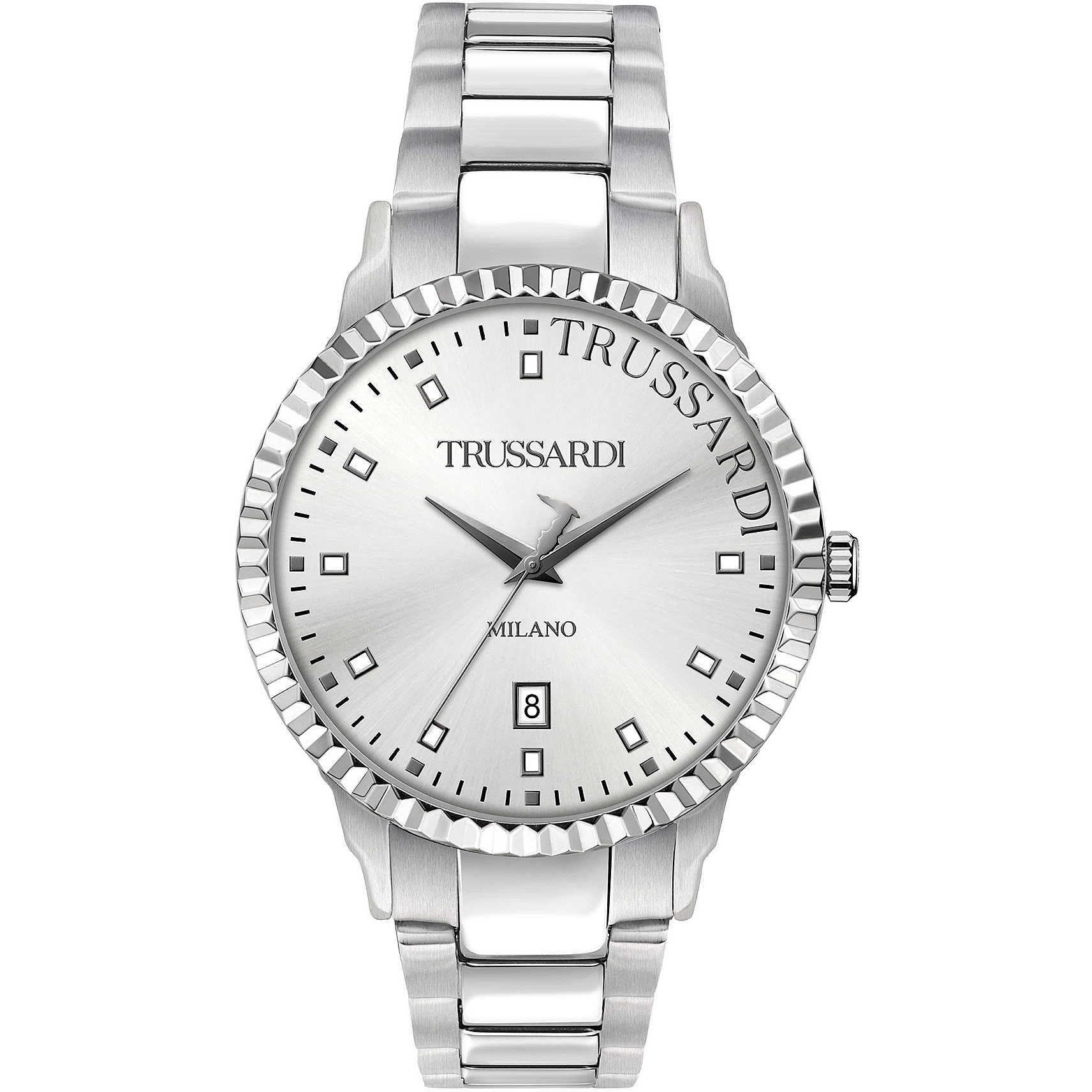 OROLOGIO UOMO SOLO TEMPO T- BENT IN ACCIAIO TRUSSARDI