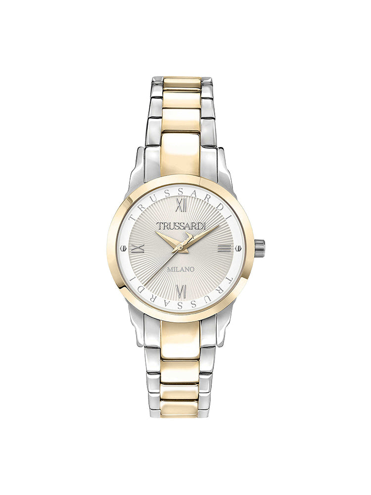 OROLOGIO DONNA SOLO TEMPO T- BENT BICOLORE ORO GIALLO TRUSSARDI