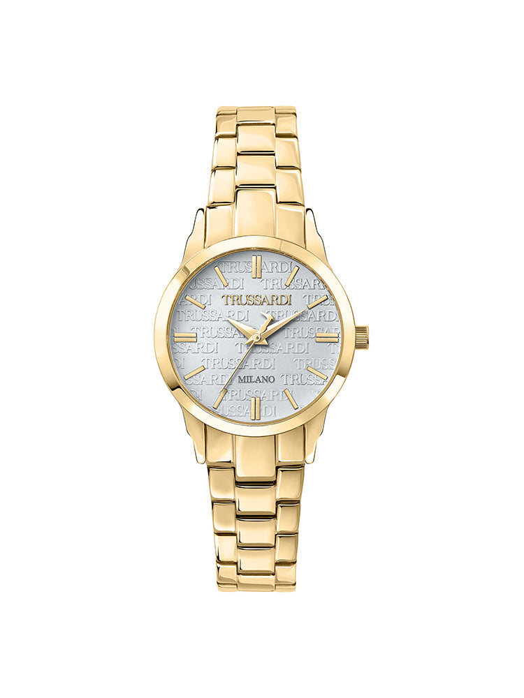 OROLOGIO DONNA SOLO TEMPO T- BENT IN ACCIAIO DORATO TRUSSARDI