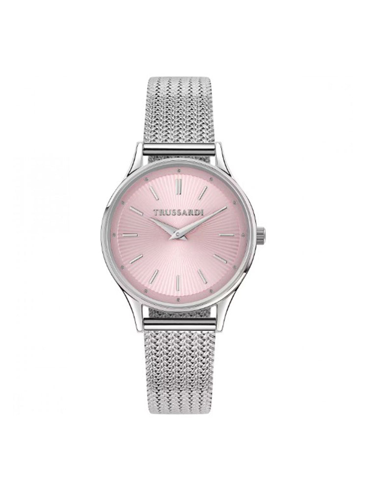 OROLOGIO DONNA T-STAR CON MAGLIA MILANO E QUADRANTE ROSA TRUSSARDI