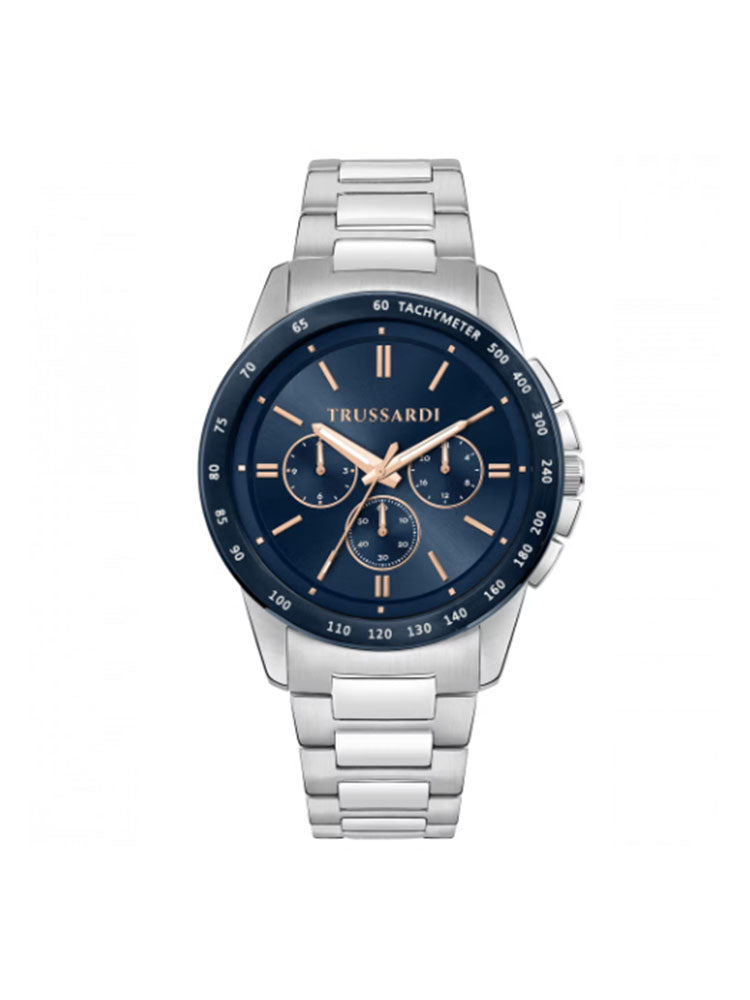 OROLOGIO UOMO T-HAWK MULTIFUNZIONE CON QUADRANTE BLU TRUSSARDI