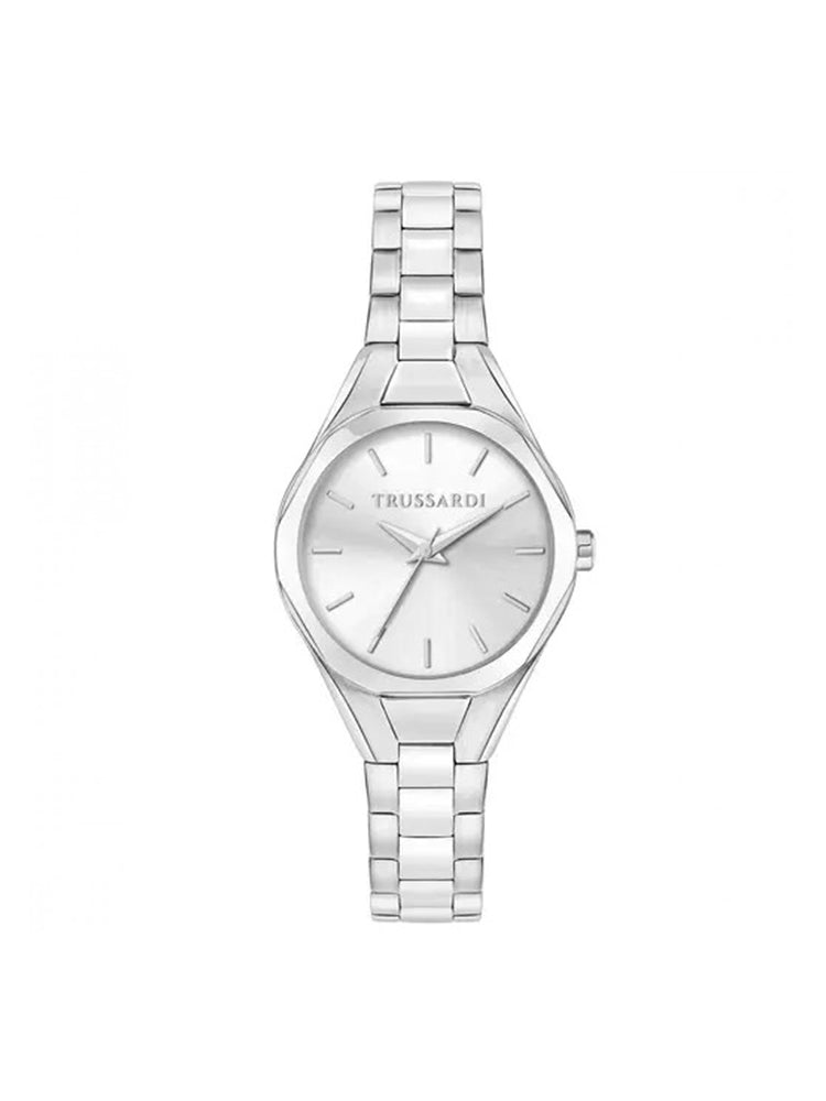 OROLOGIO DONNA SOLO TEMPO METROPOLITAN IN ACCIAIO SILVER CON QUADRANTE BIANCO TRUSSARDI