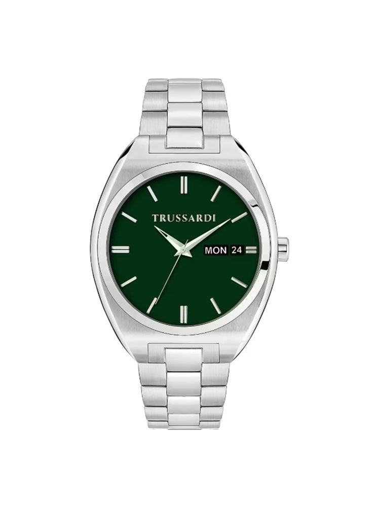 OROLOGIO UOMO METROPOLITAN SOLO TEMPO CON QUADRANTE VERDE TRUSSARDI