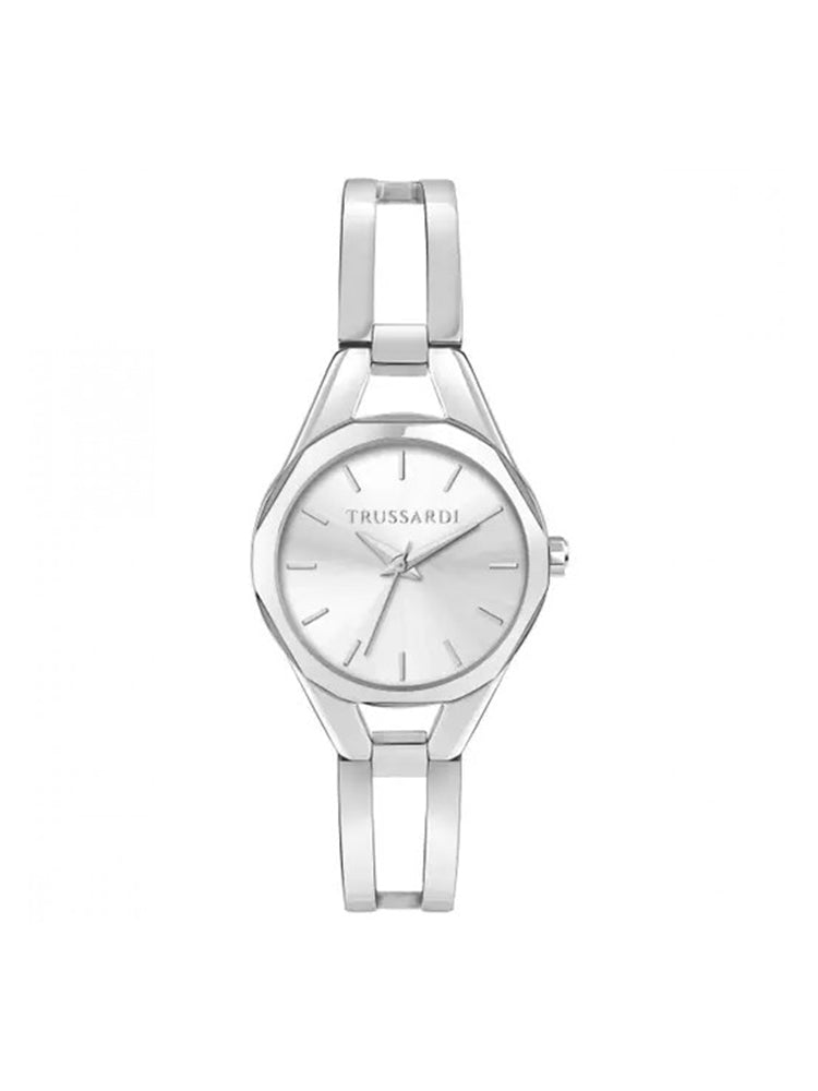 OROLOGIO DONNA SOLO TEMPO METROPOLITAN IN ACCIAIO CON QUADRANTE BIANCO TRUSSARDI