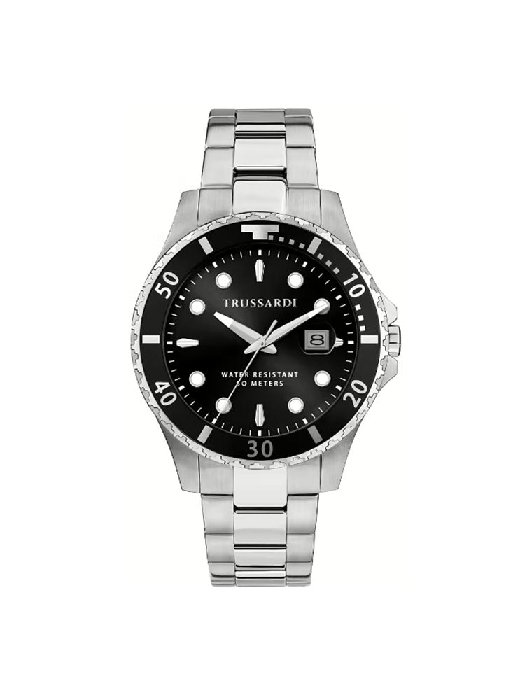 OROLOGIO UOMO CITY LIFE CON GHIERA E QUADRANTE NERI 42 MM TRUSSARDI