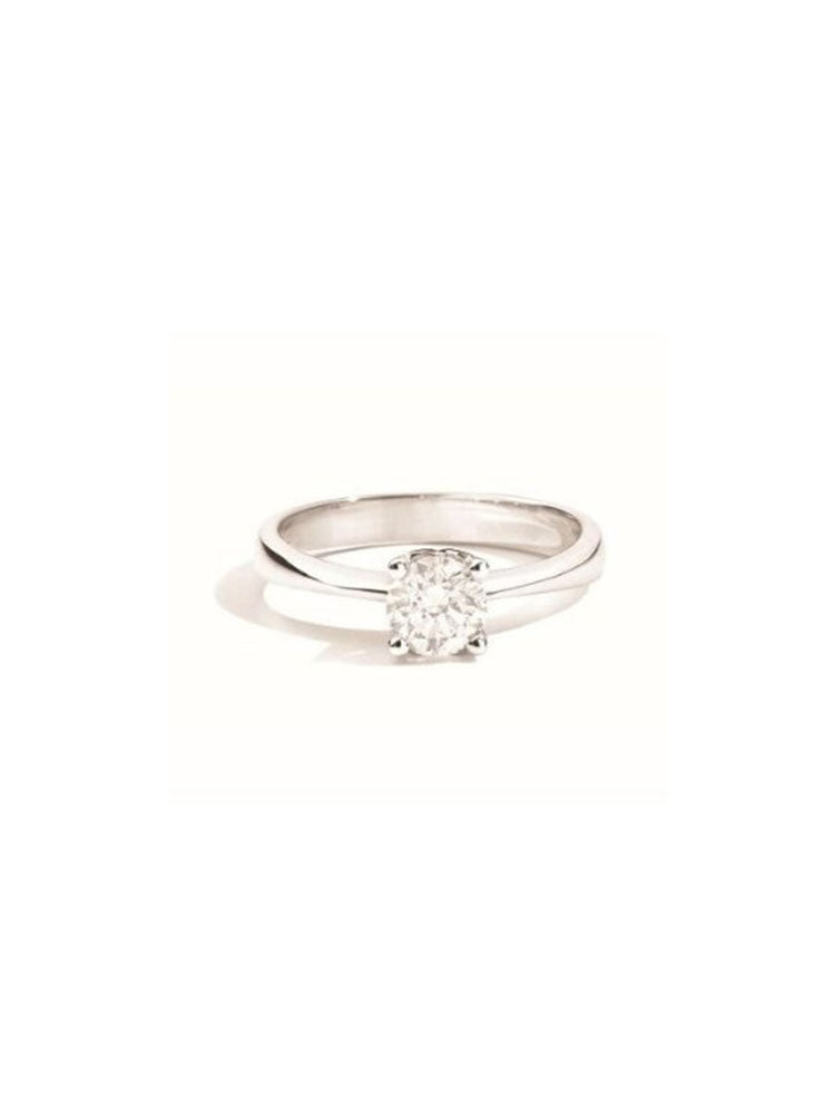 ANELLO DONNA SOLITARIO MAFALDA IN ORO BIANCO CON DIAMANTE 0,33 CT RECARLO