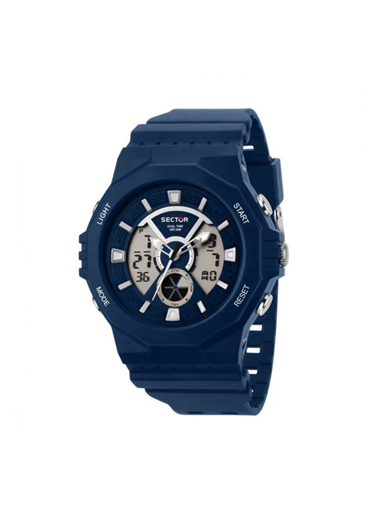 OROLOGIO UOMO DIGITALE EX-41 CON CINTURINO IN SILICONE BLU SECTOR