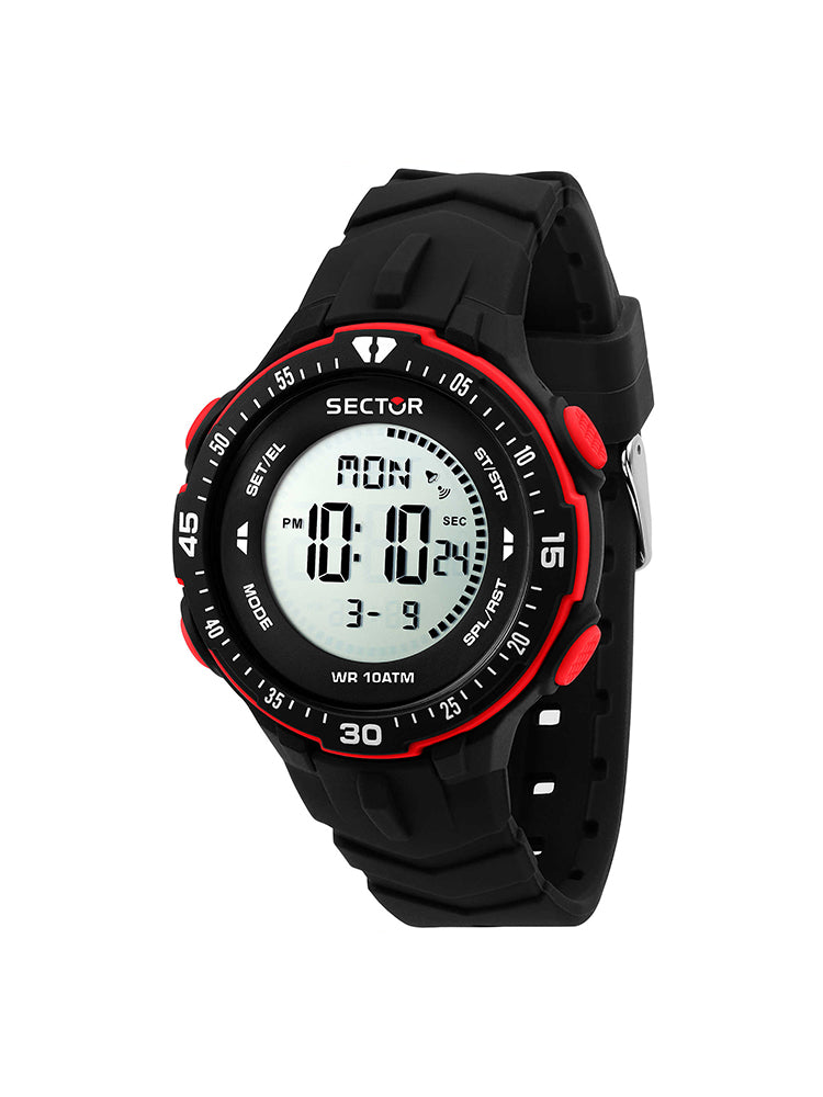 OROLOGIO UOMO DIGITALE EX-26 NERO E ROSSO SECTOR