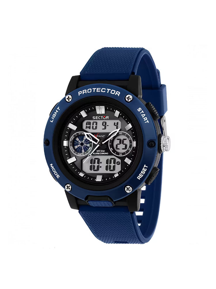 OROLOGIO UOMO EX-45 DIGITALE IN SILICONE BLU SECTOR