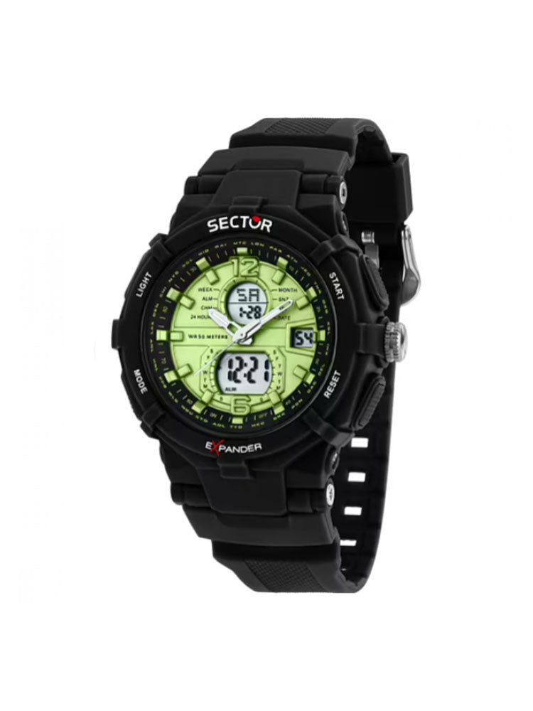 OROLOGIO UOMO EX-09 CON CINTURINO IN SILICONE NERO SECTOR