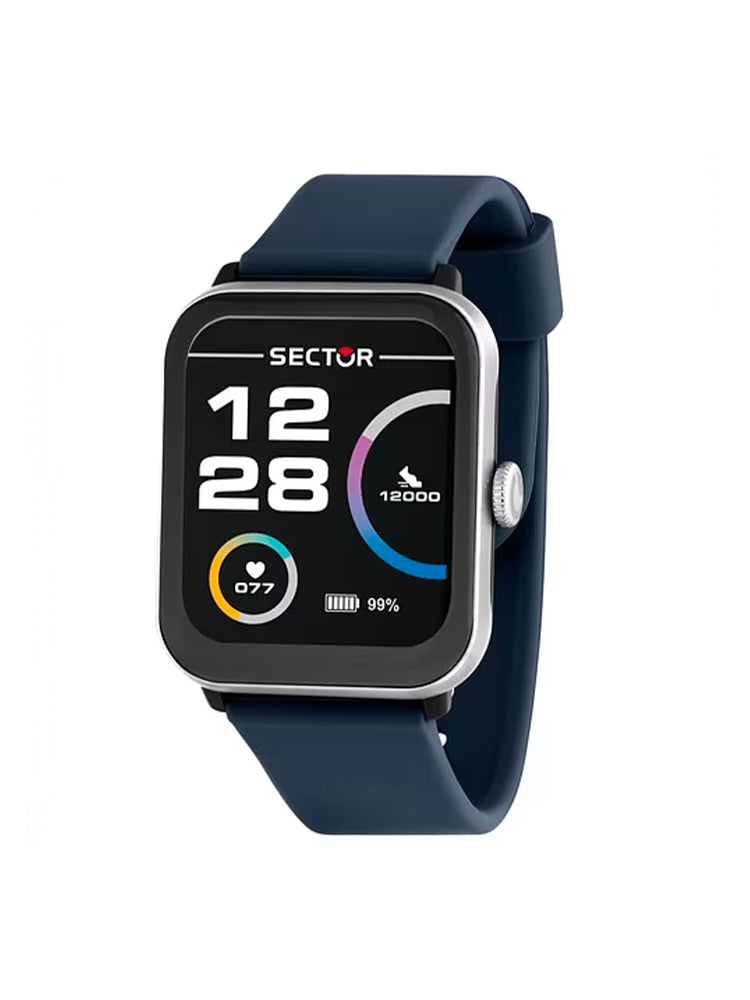 OROLOGIO UOMO SMARTWATCH S-08 CON CINTURINO IN SILICONE BLU SECTOR