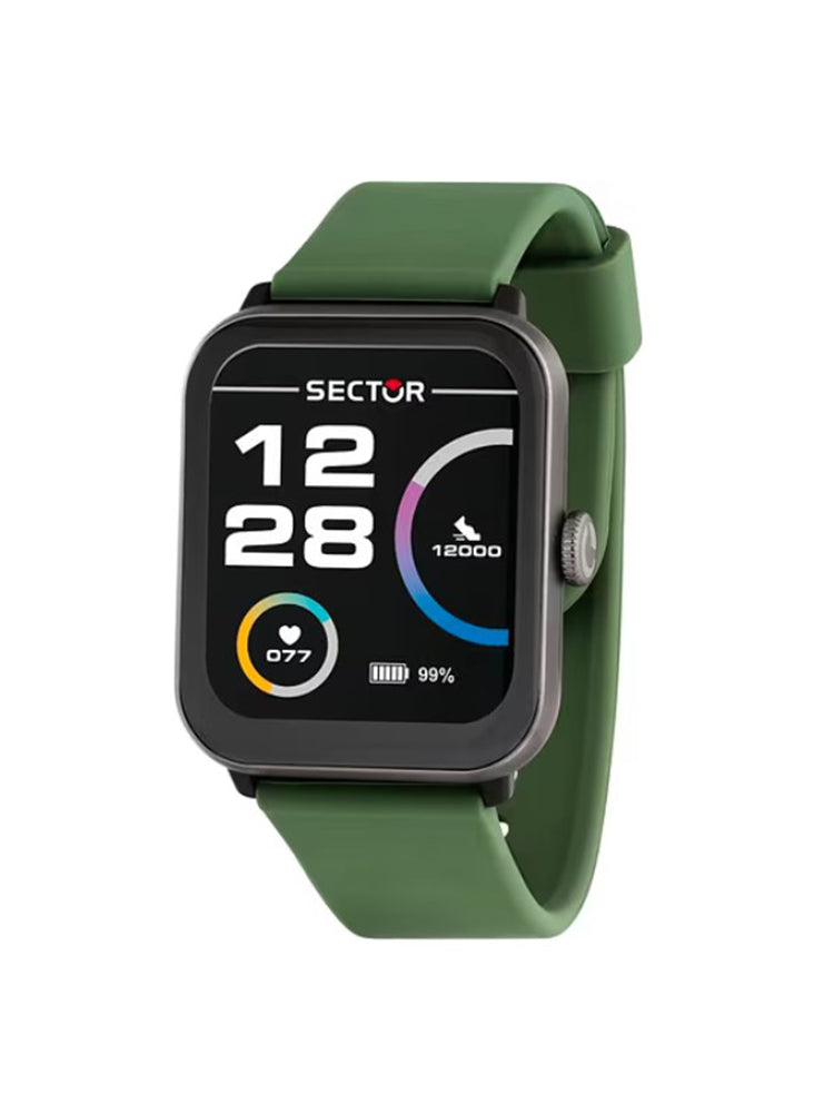 OROLOGIO SMARTWATCH UOMO CON CINTURINO IN SILICONE VERDE S-08 SECTOR
