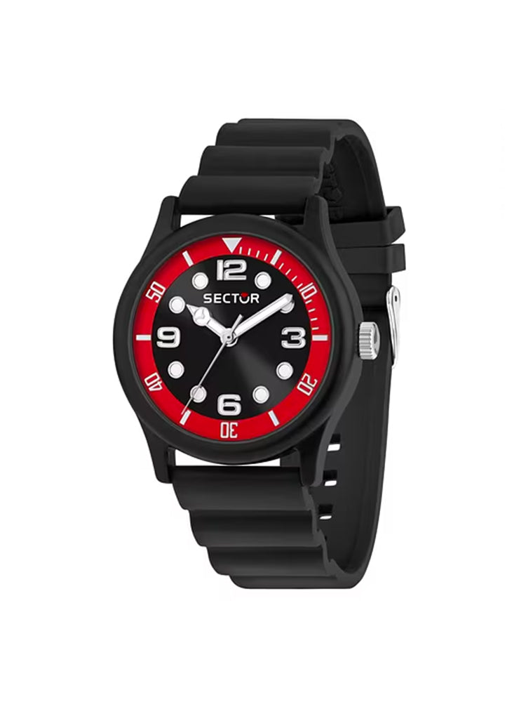 OROLOGIO UOMO SOLO TEMPO H2O IN SILICONE NERO SECTOR