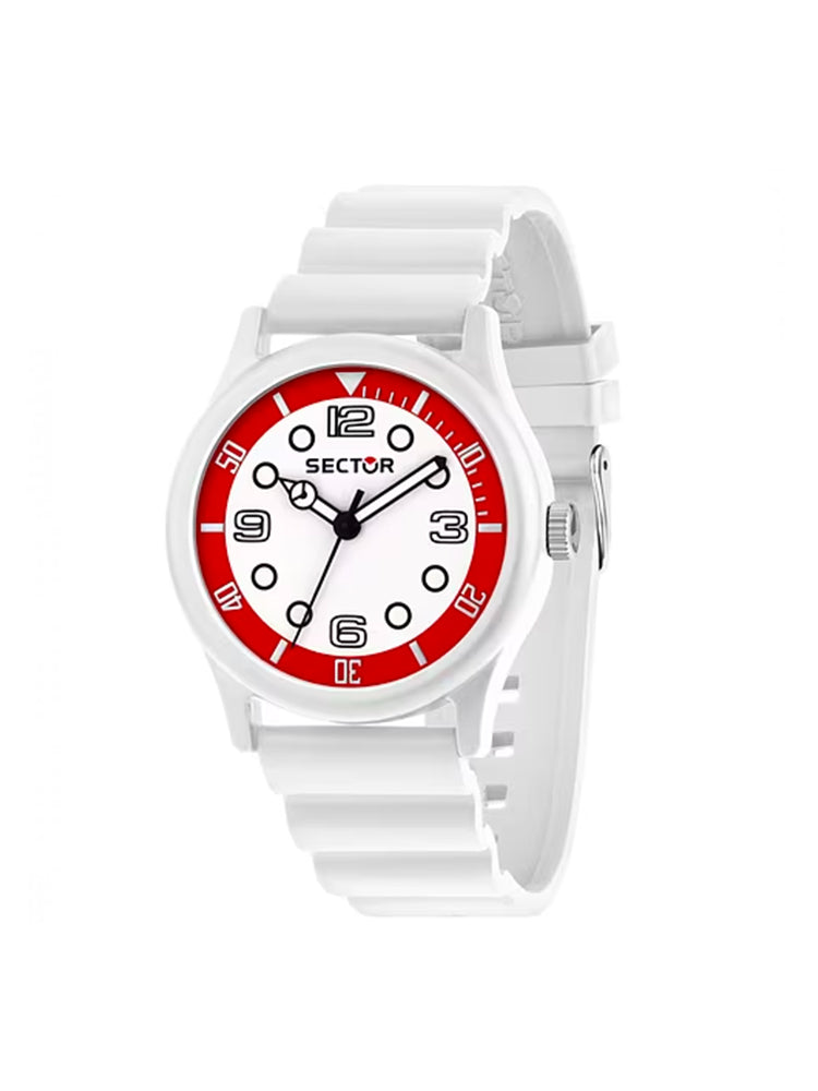 OROLOGIO UOMO SOLO TEMPO H2O IN SILICONE BIANCO SECTOR